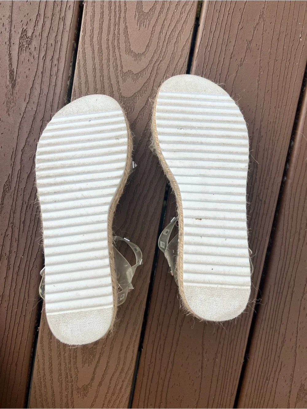 Cushionaire Transparent Studded Espadrille Sandals - Beige